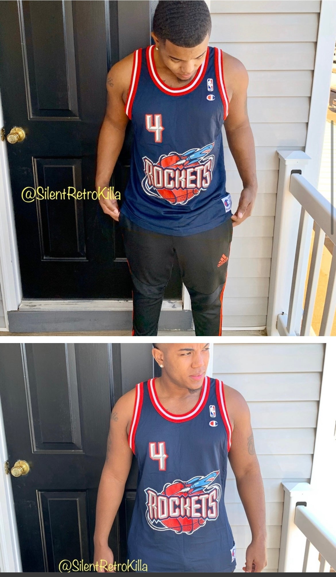 VintageNBA Houston Rockets Barkley Champion jersey