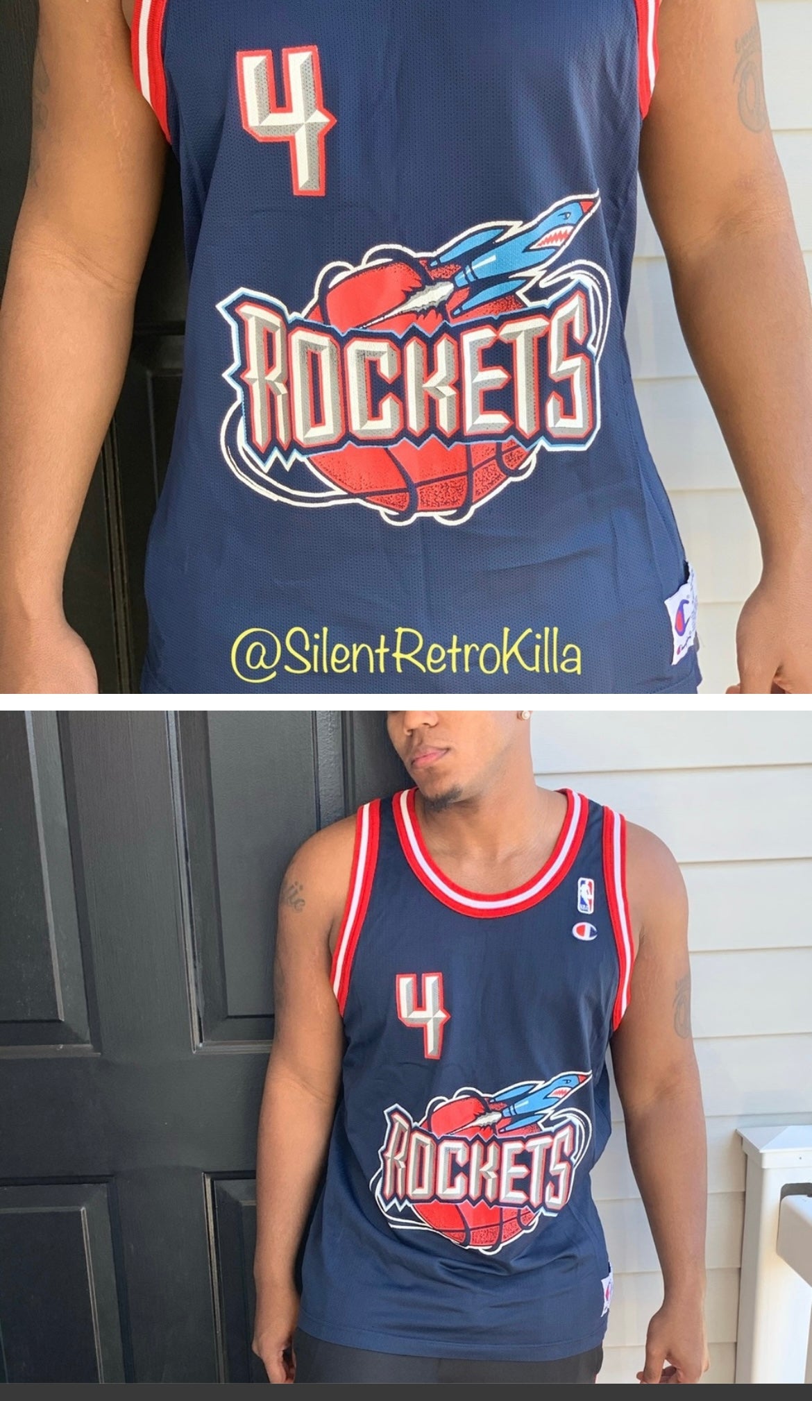 VintageNBA Houston Rockets Barkley Champion jersey