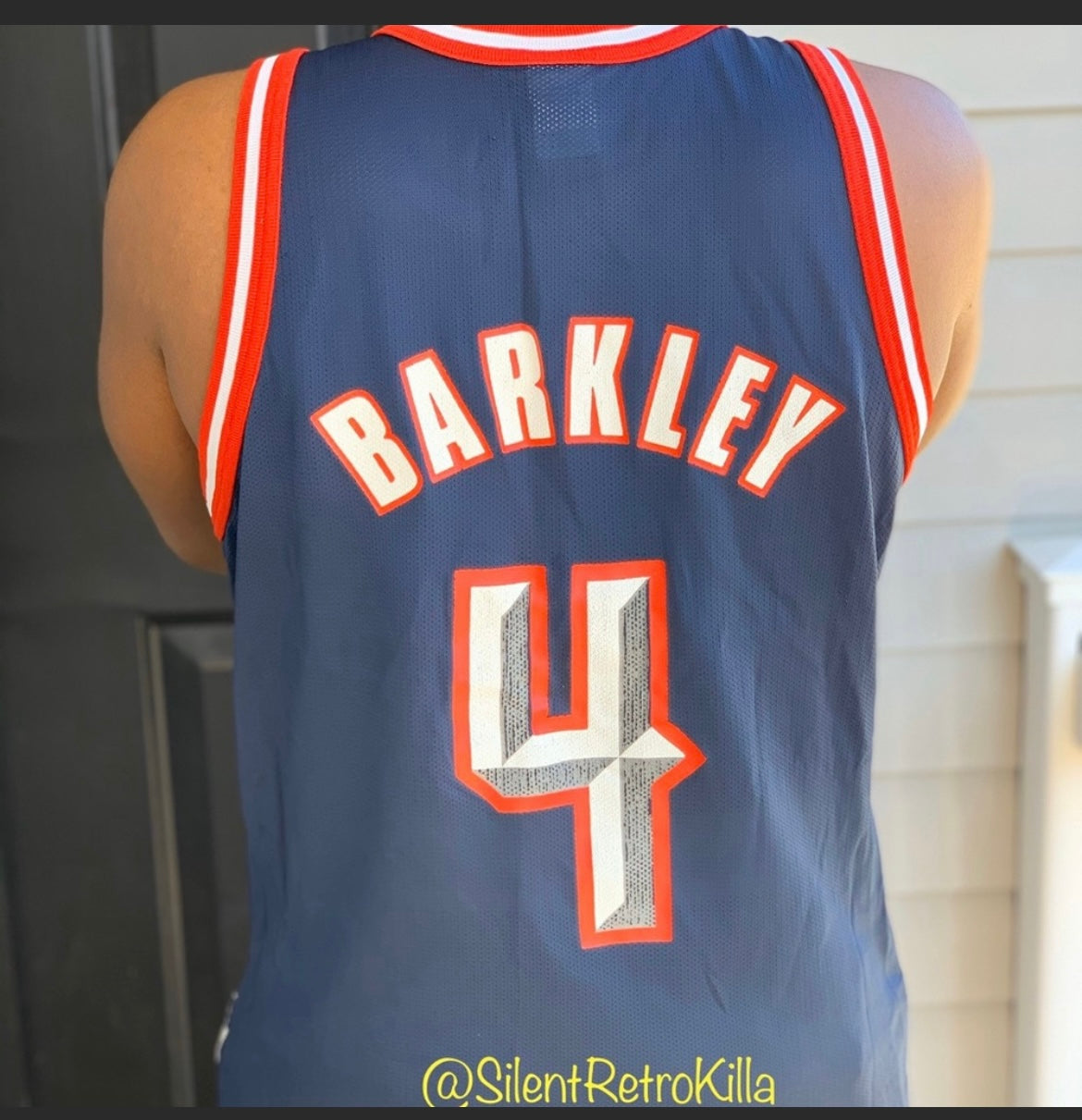 VintageNBA Houston Rockets Barkley Champion jersey