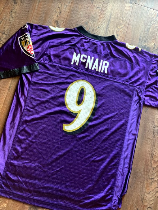 NFL Reebok Steve McNair Baltimore Ravens jersey