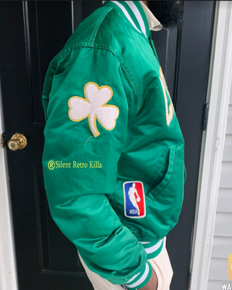Vintage 80s 90s Satin Starter NBA Boston Celtics Jacket