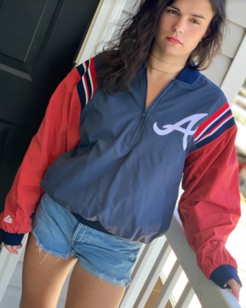 Atlanta Braves MLB Vintage Pullover Jacket