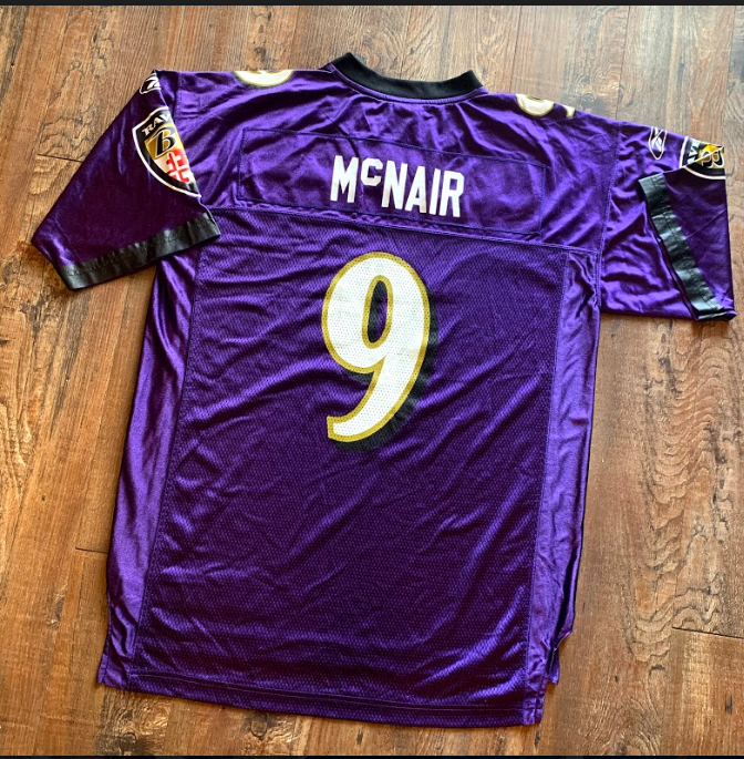 NFL Reebok Steve McNair Baltimore Ravens jersey