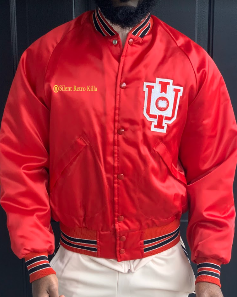 Indiana University Hoosiers Satin Bomber Jacket