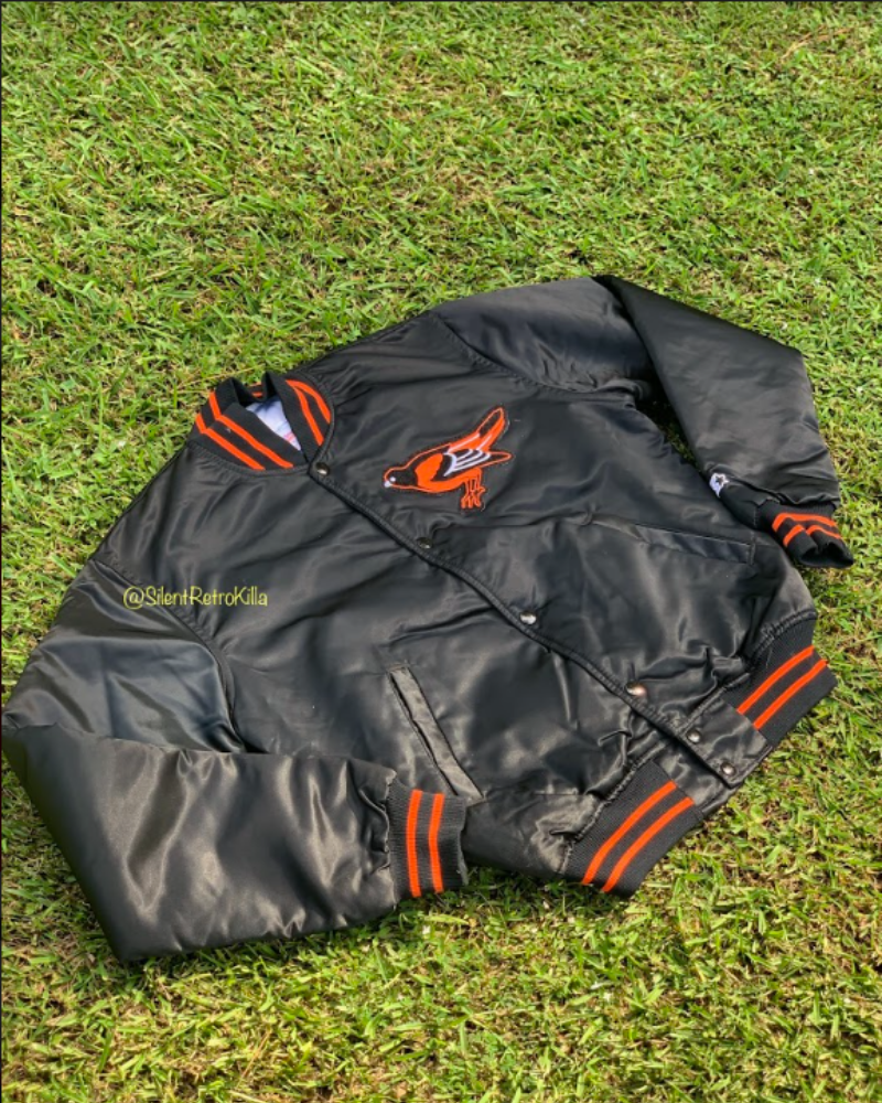 Vintage Satin Orioles mlb Starter Bomber Jacket