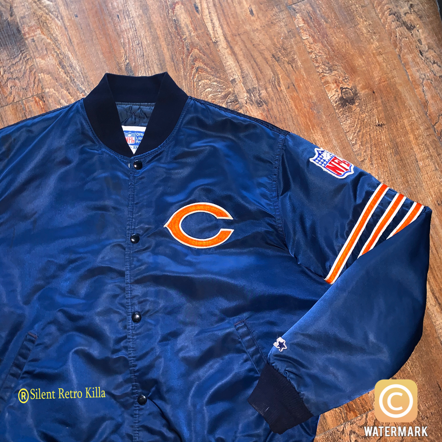 Vintage 80s-90s Chicago Bears Satin Jacket