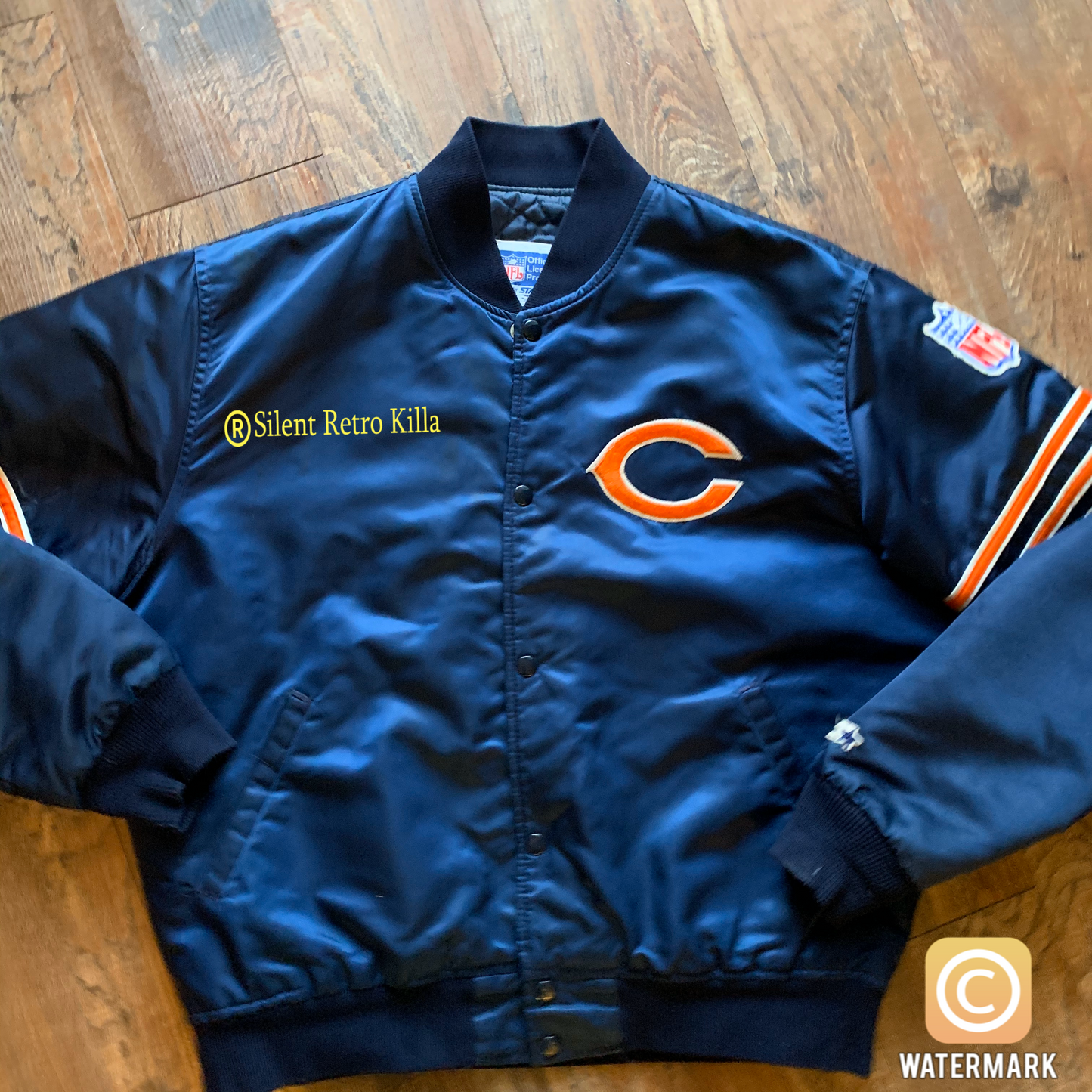 Vintage 80s-90s Chicago Bears Satin Jacket