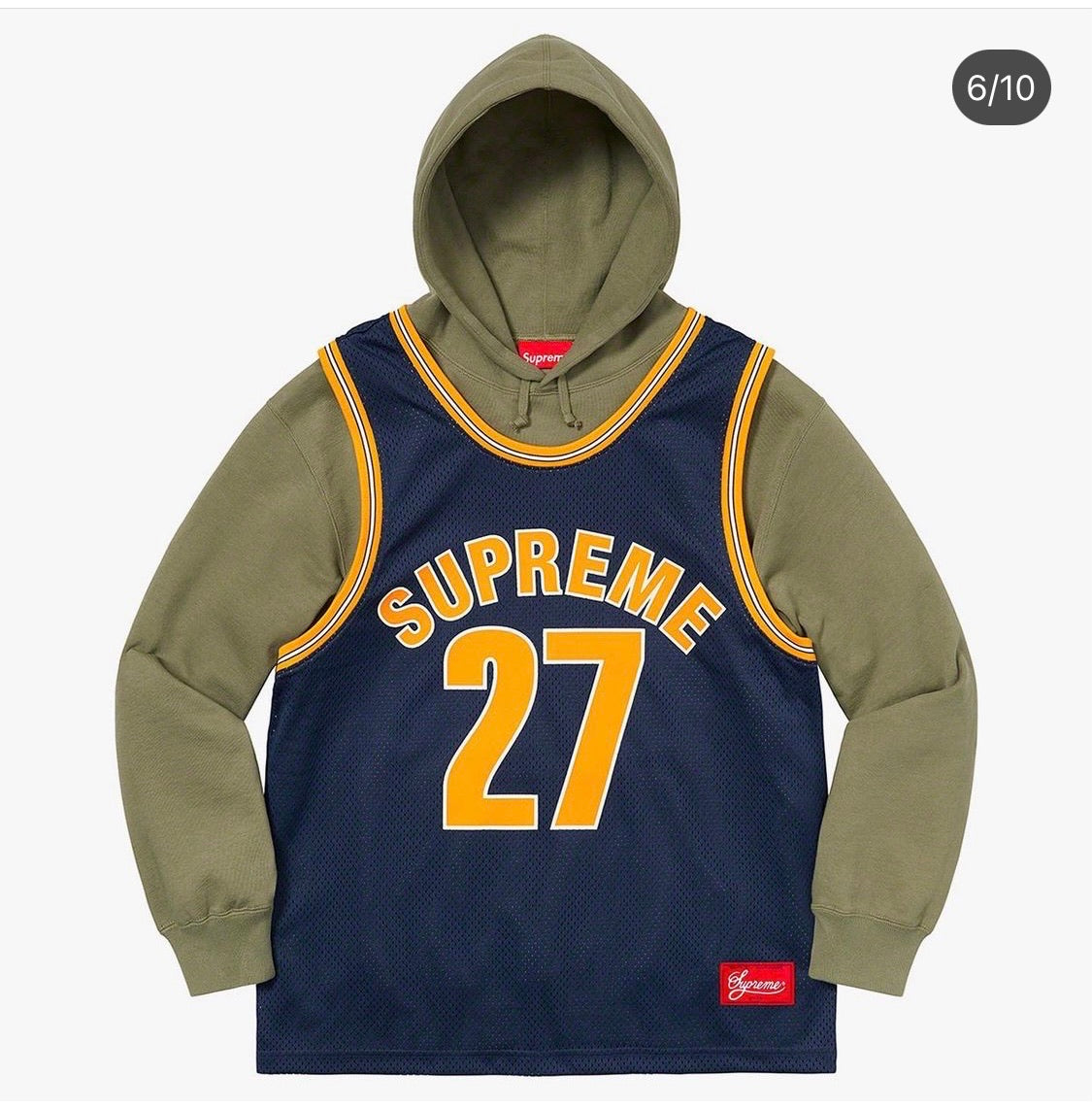Supreme Basketball Jersey Hooded Sweatshirt