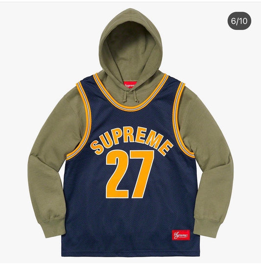 Supreme Basketball Jersey Hooded Sweatshirt