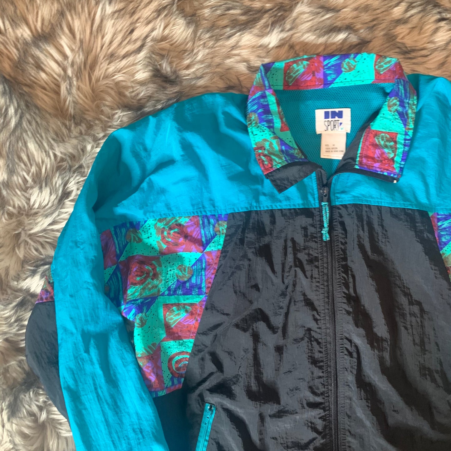 90s Vintage IN Sports Windbreaker Jacket
