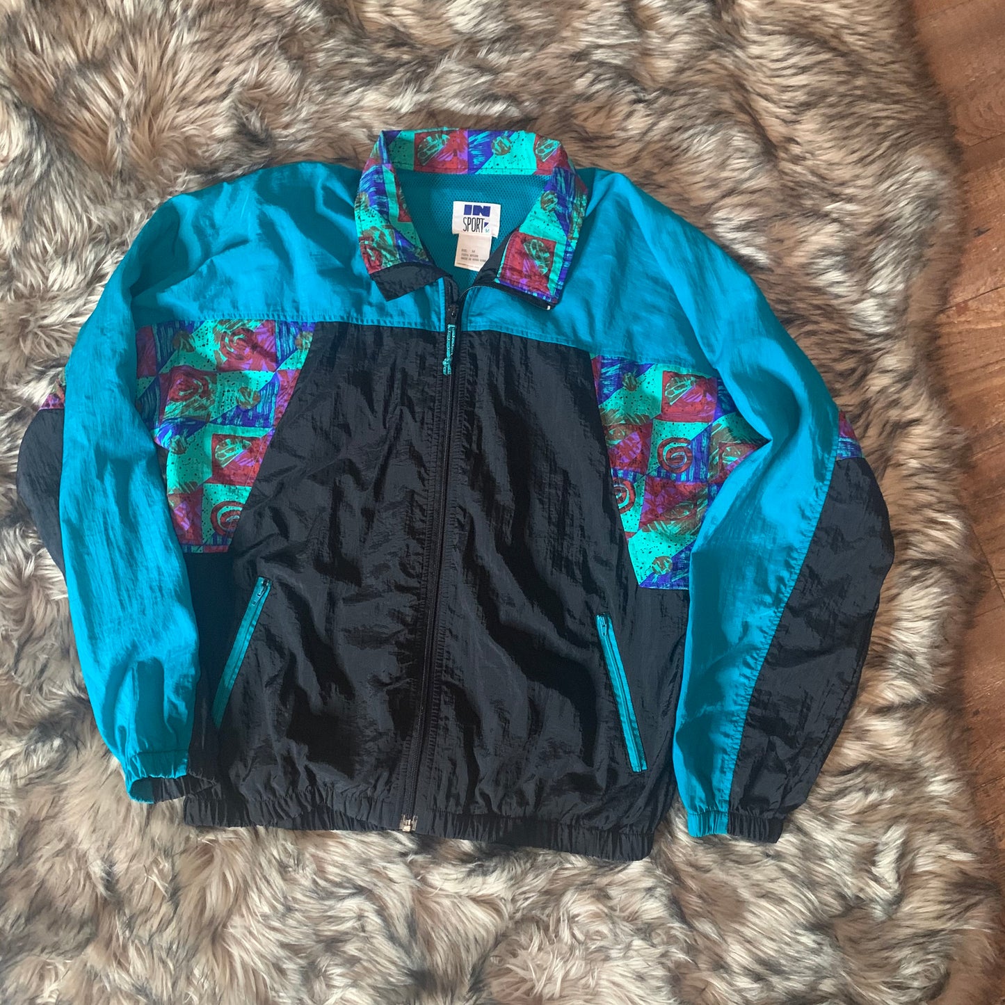 90s Vintage IN Sports Windbreaker Jacket