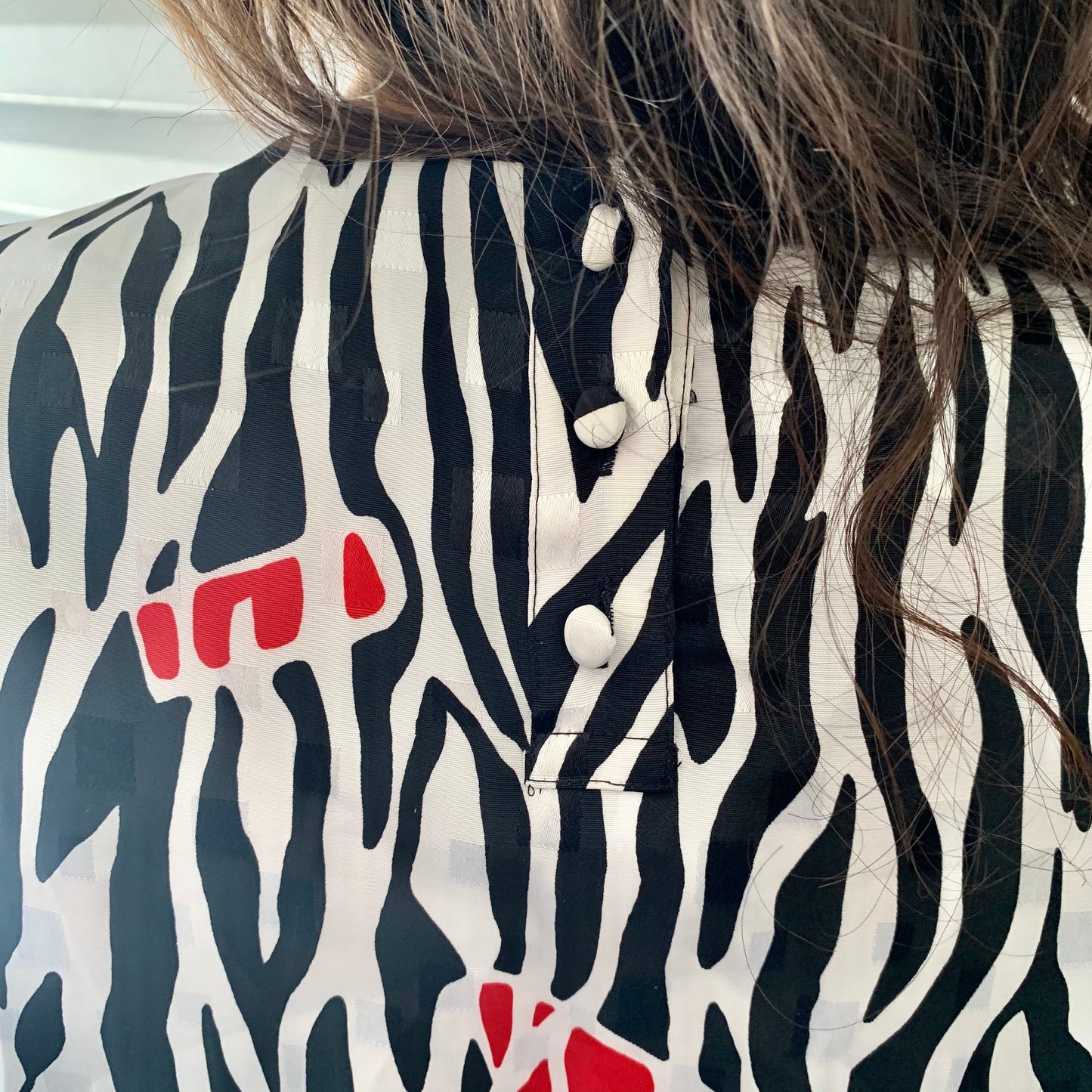 Vintage zebra animal print blouse