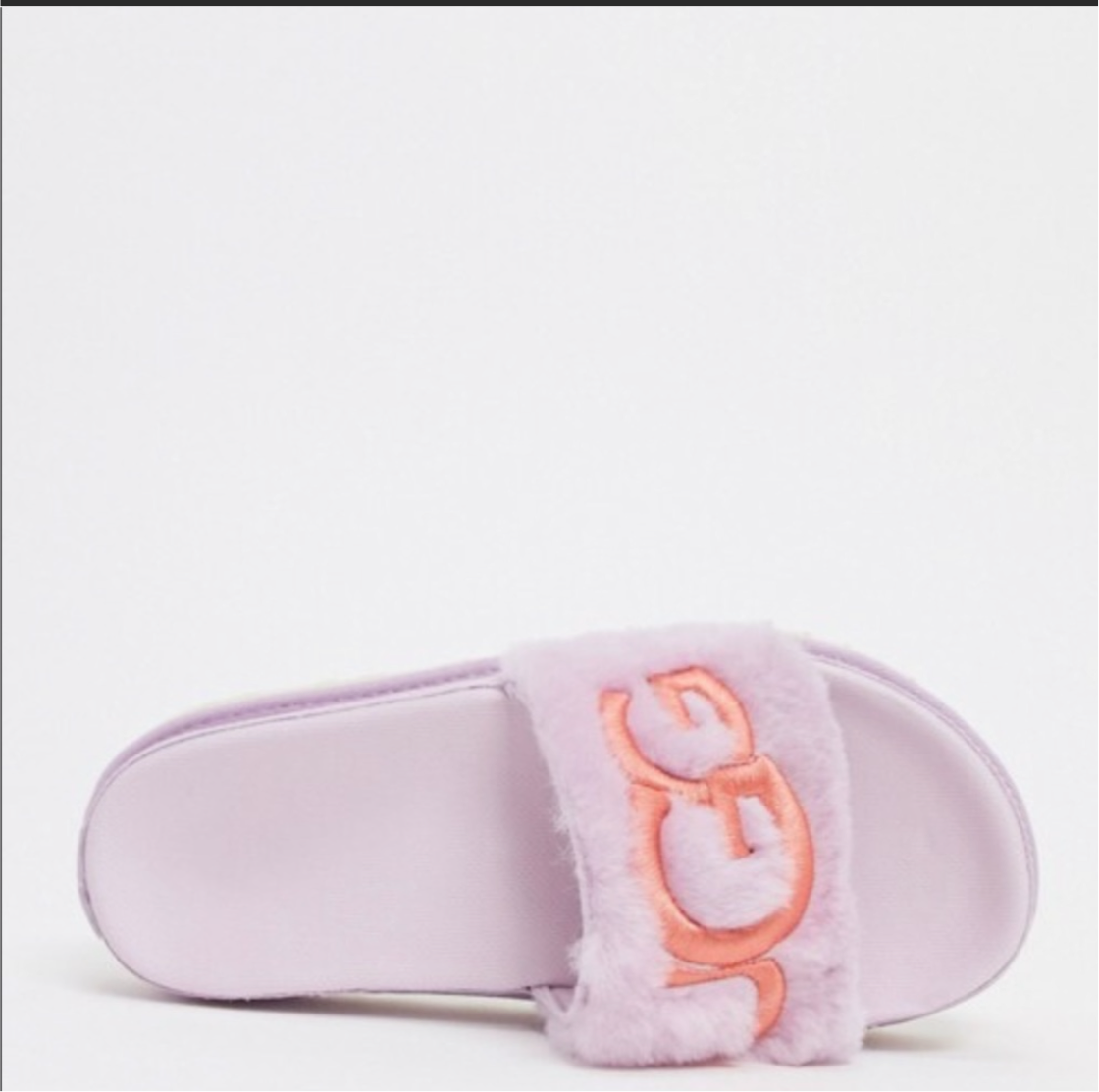 UGG Laton fluffy platform fur slides pink/purple