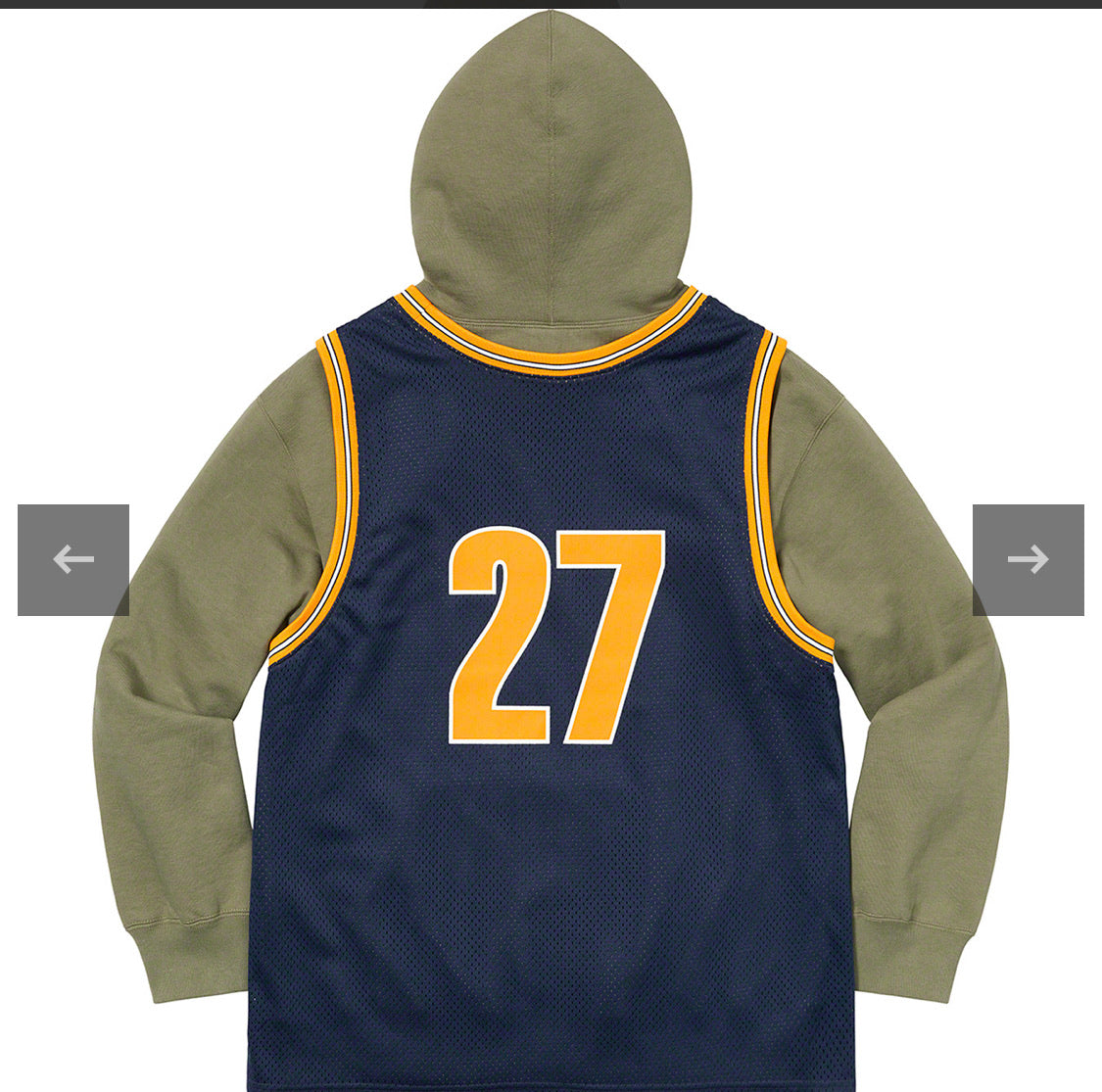 Supreme Basketball Jersey Hooded Sweatshirt
