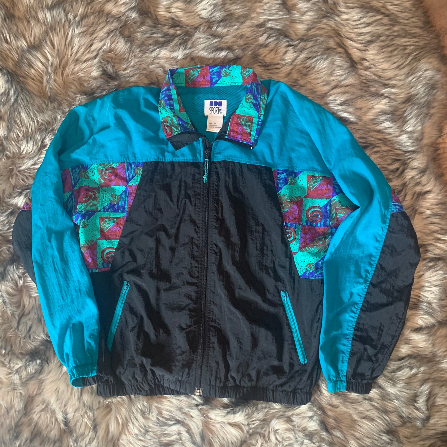 90s Vintage IN Sports Windbreaker Jacket