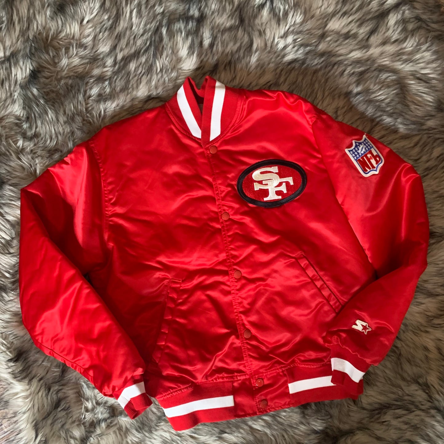 Starter Rare Red 49ers Vintage 80s San Francisco Satin Jacket