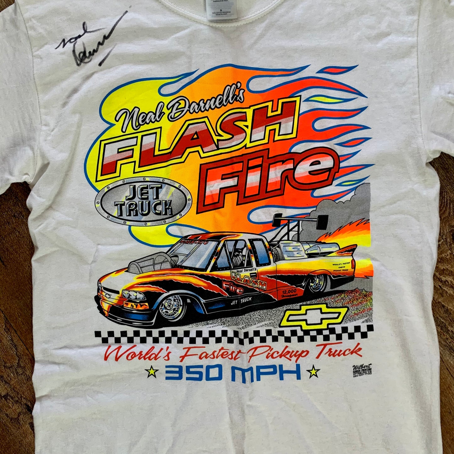 Neal Darnell's autographed race Truck Vintage tee