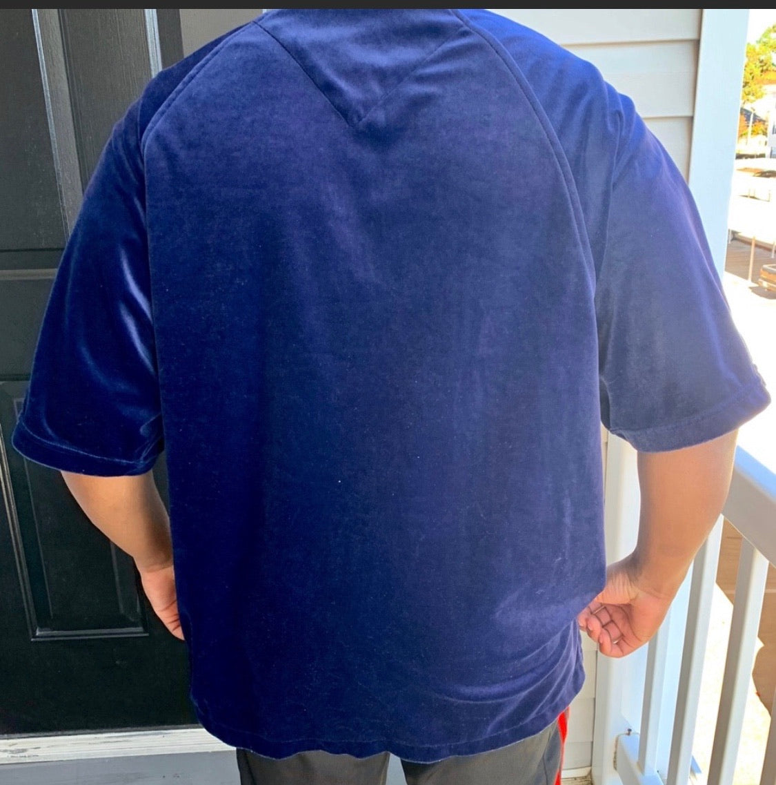 vintage retro Reebok velvet shirt