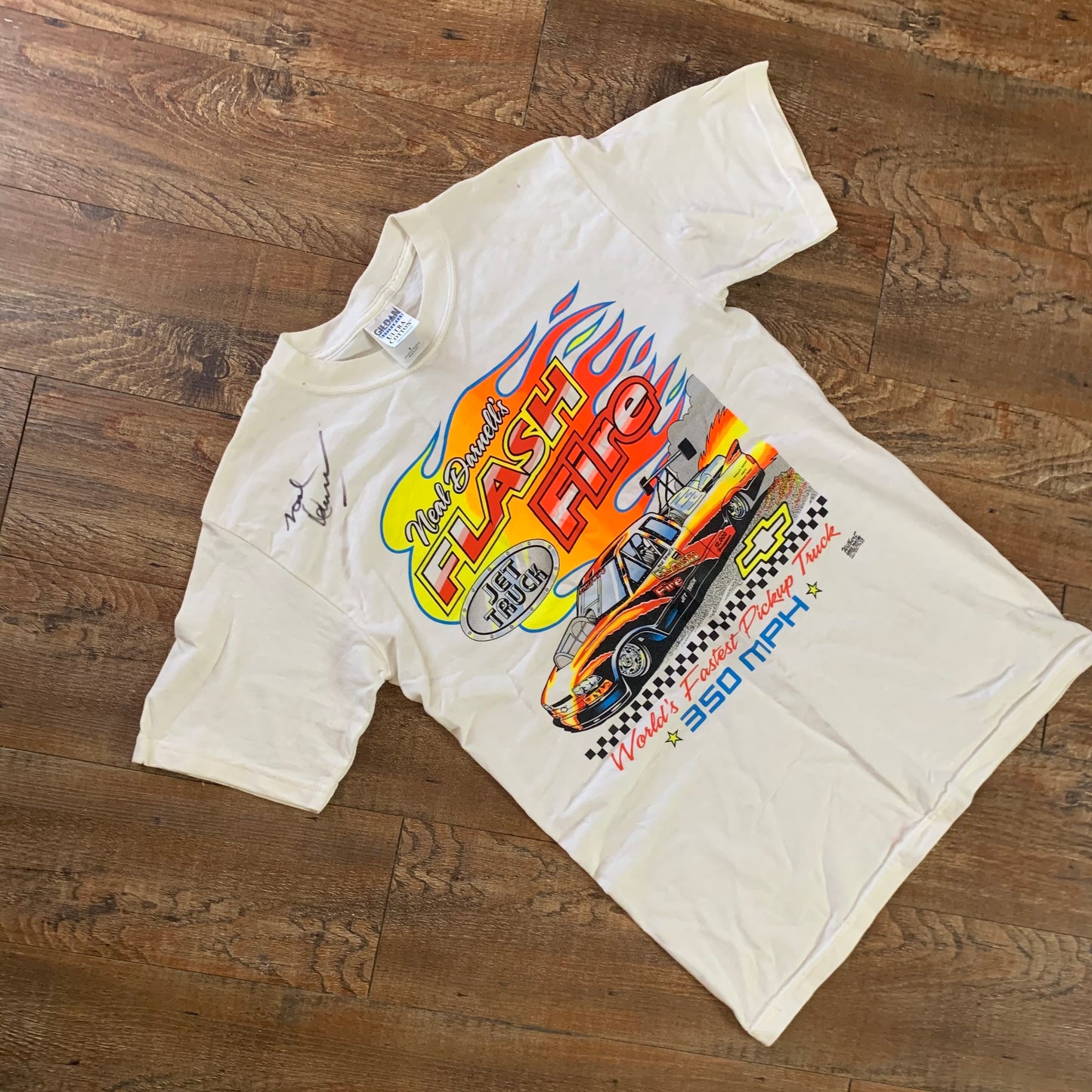 Neal Darnell's autographed race Truck Vintage tee