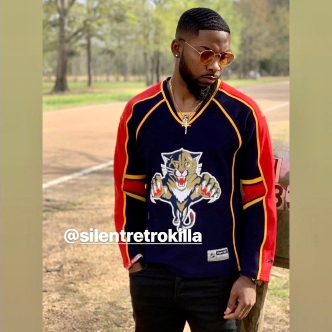 Vintage Reebok Florida Panthers Jersey