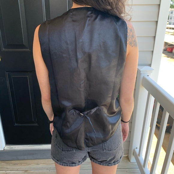 Vintage sequined Sunflower boho hippie vest