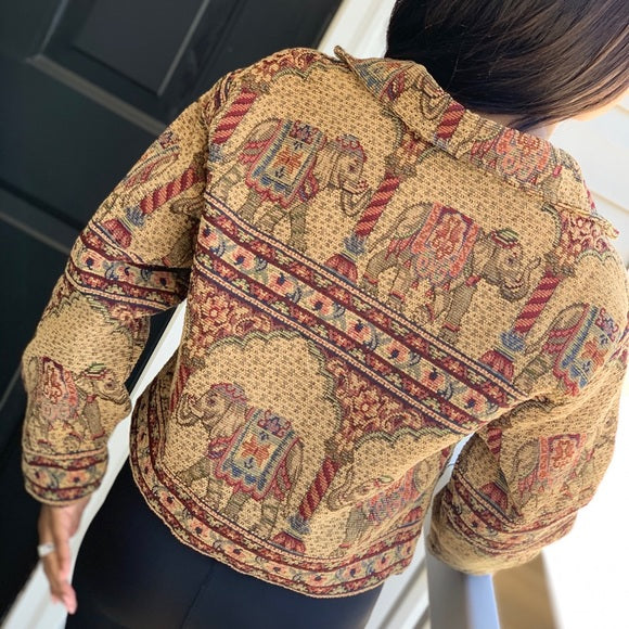 Paco Soler rare vintage elephant blazer jacket