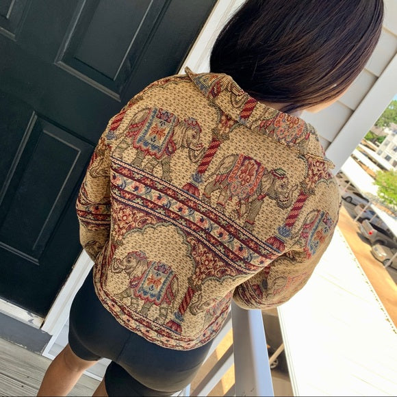 Paco Soler rare vintage elephant blazer jacket