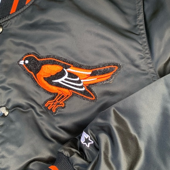 Vintage Satin Orioles mlb Starter Bomber Jacket