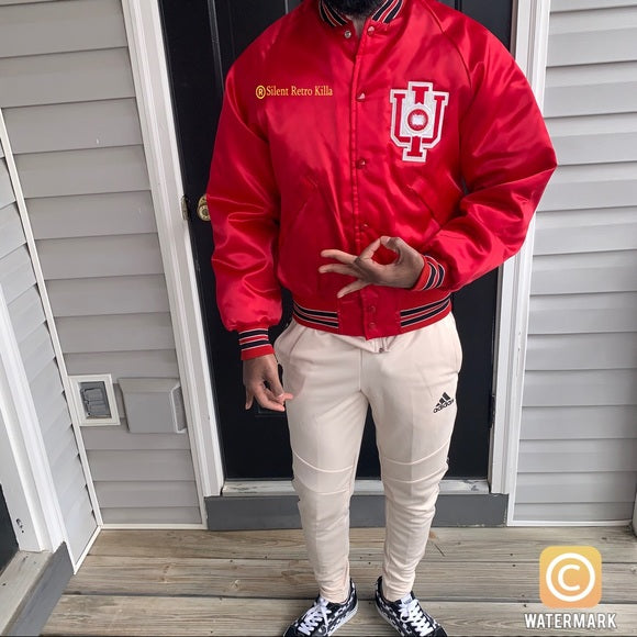 Indiana University Hoosiers Satin Bomber Jacket