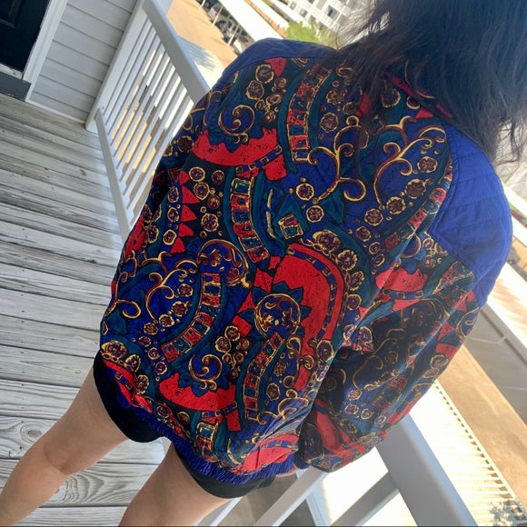 Vintage 90s blue Sports Accent Windbreaker Jacket
