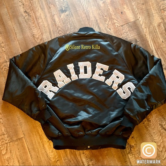 Vintage 80’s Raiders Silver Jacket