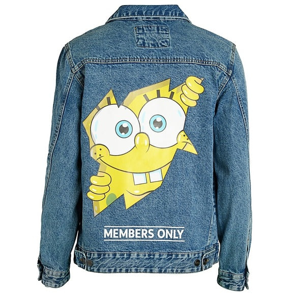 Members Only x Nickelodeon Sponge bob denim jacket