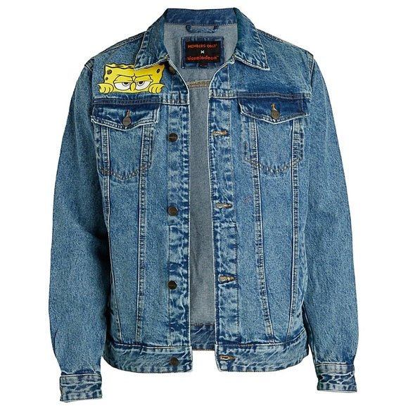 Members Only x Nickelodeon Sponge bob denim jacket