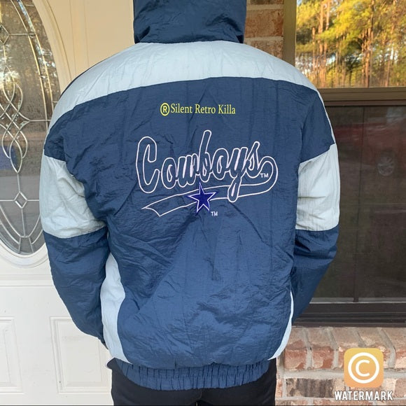 Vintage Retro Dallas Cowboys Puffer Jacket
