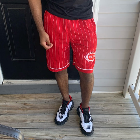 90s Cincinnati Reds MLB Starter Pinstripe Shorts
