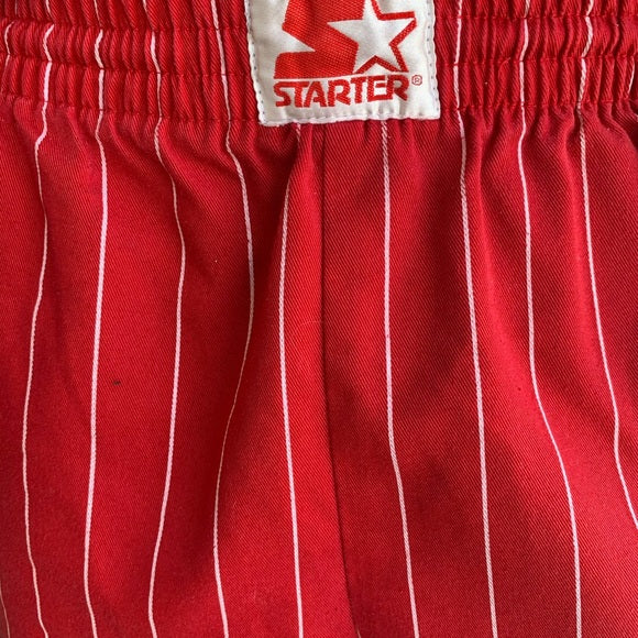 90s Cincinnati Reds MLB Starter Pinstripe Shorts