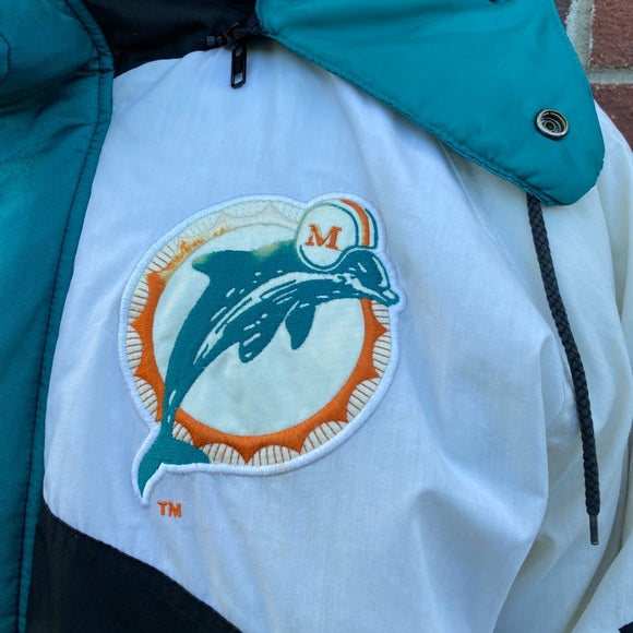 90s NFL Pro Player Miami Dolphin Puffer Jacket