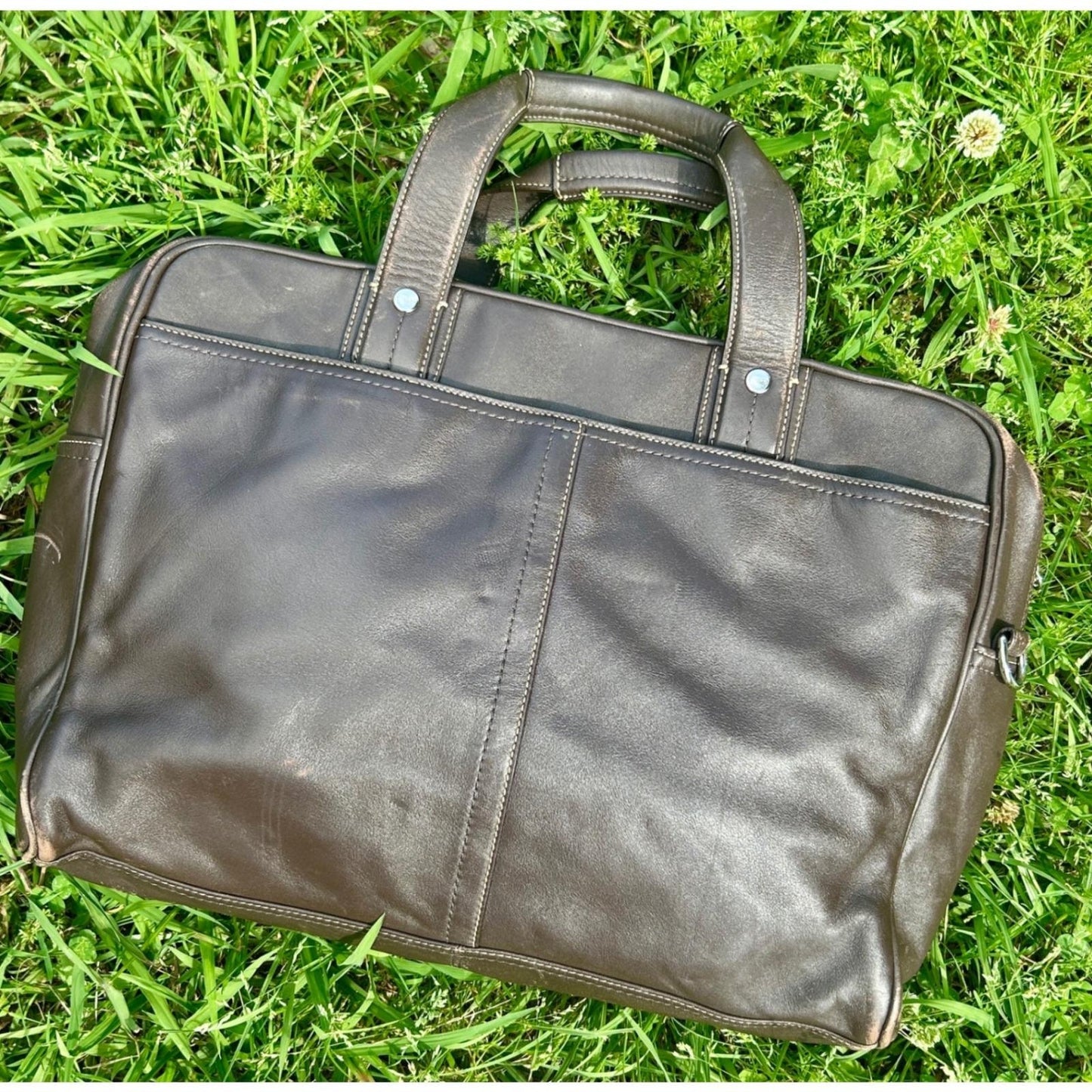 Coach Commuter Bag Mens Large Mahogany Leather Briefcase F70094