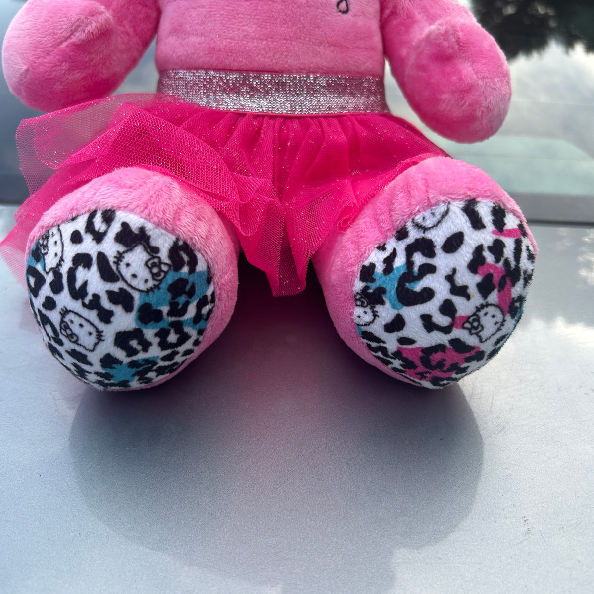 Build A Bear Hello Kitty Pink 2012 Leopard Print‎ Plush Bow Tutu Stuffed Animal