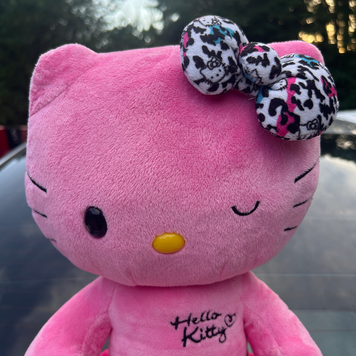 Build A Bear Hello Kitty Pink 2012 Leopard Print‎ Plush Bow Tutu Stuffed Animal