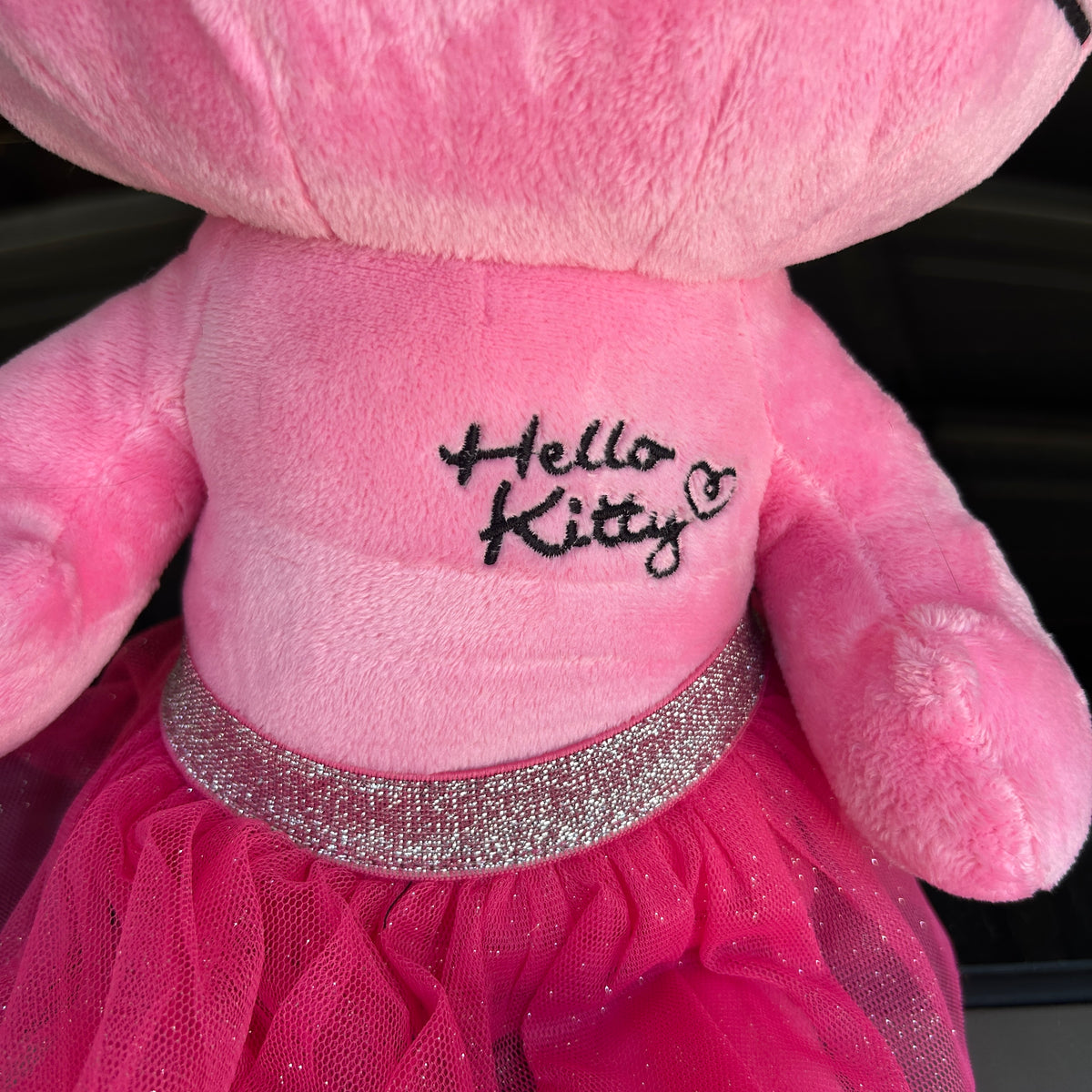 Build A Bear Hello Kitty Pink 2012 Leopard Print‎ Plush Bow Tutu Stuffed Animal