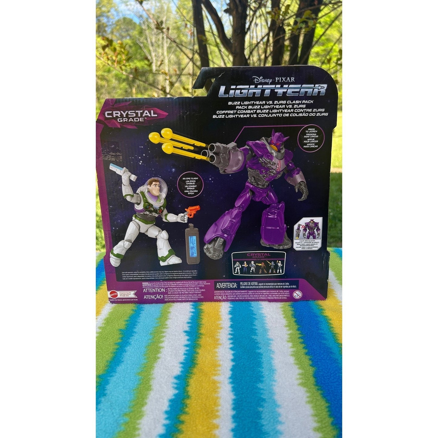 Mattel Lightyear Buzz vs Zurg Clash Pack Kids Purple New Crystal Grade Figures