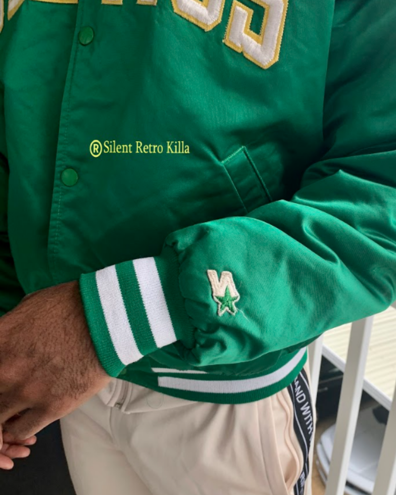 Boston Celtics Starter Jacket XL Rare 80s White Satin Vintage NBA
