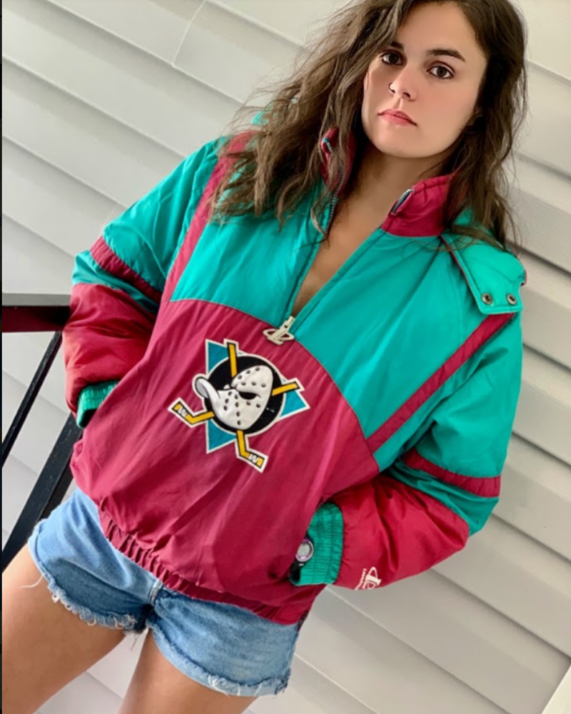 Vtg NHL Hockey Anaheim Mighty Ducks Jacket Coat - SRKilla