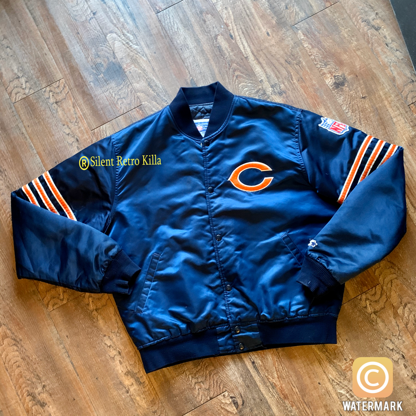Vintage 80s-90s Chicago Bears Satin Jacket