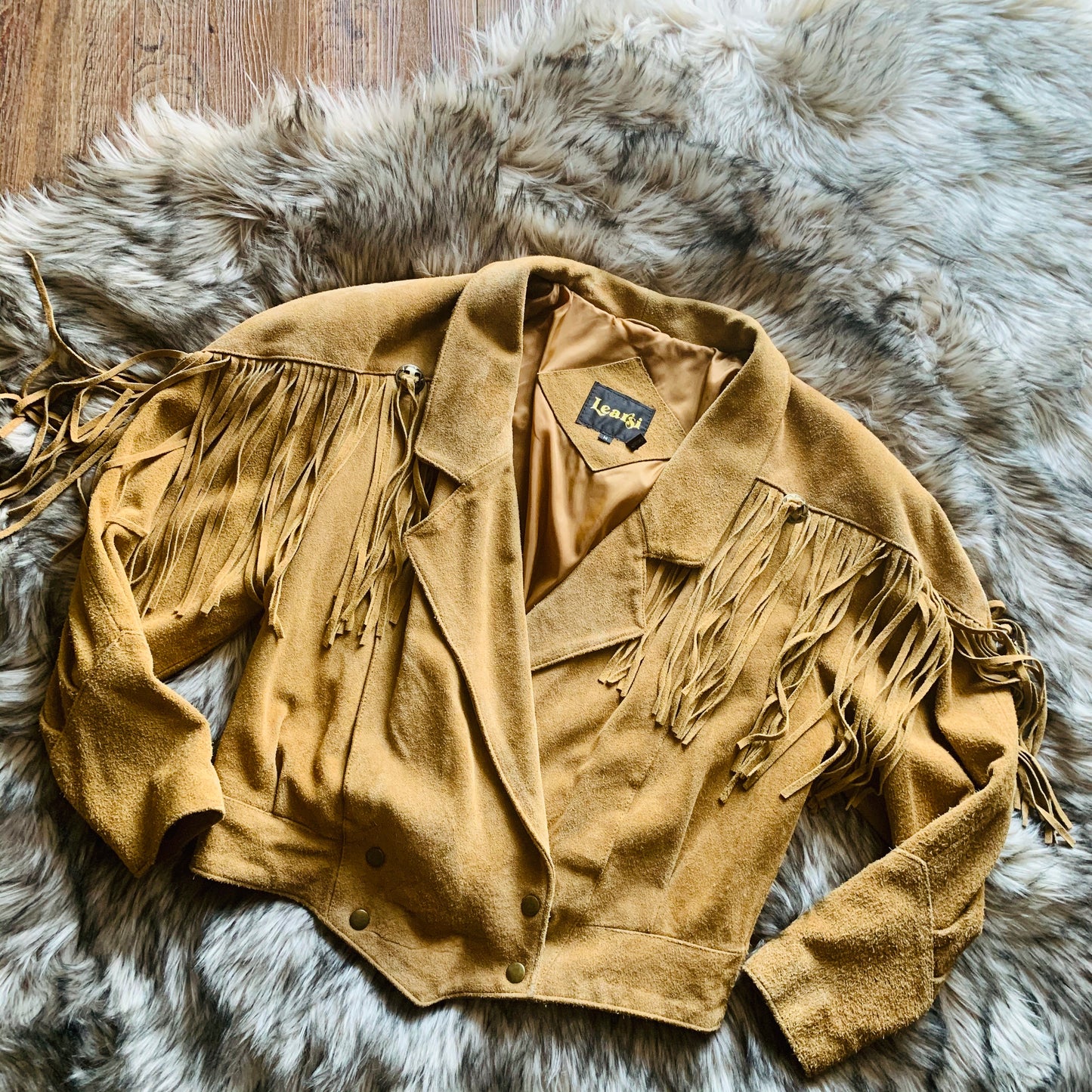 Vintage Learsi Fringe suede Boho Leather jacket