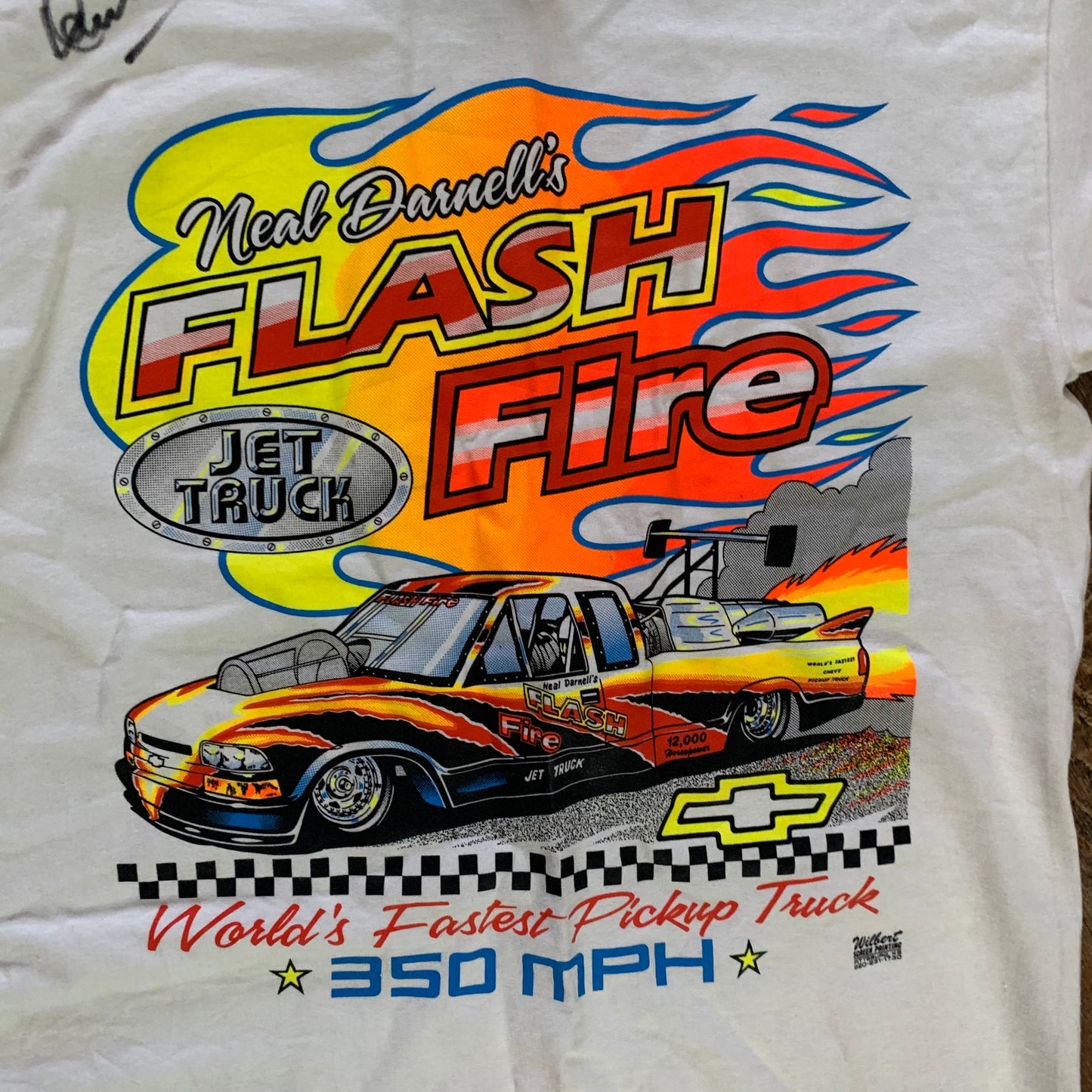 Neal Darnell's autographed race Truck Vintage tee