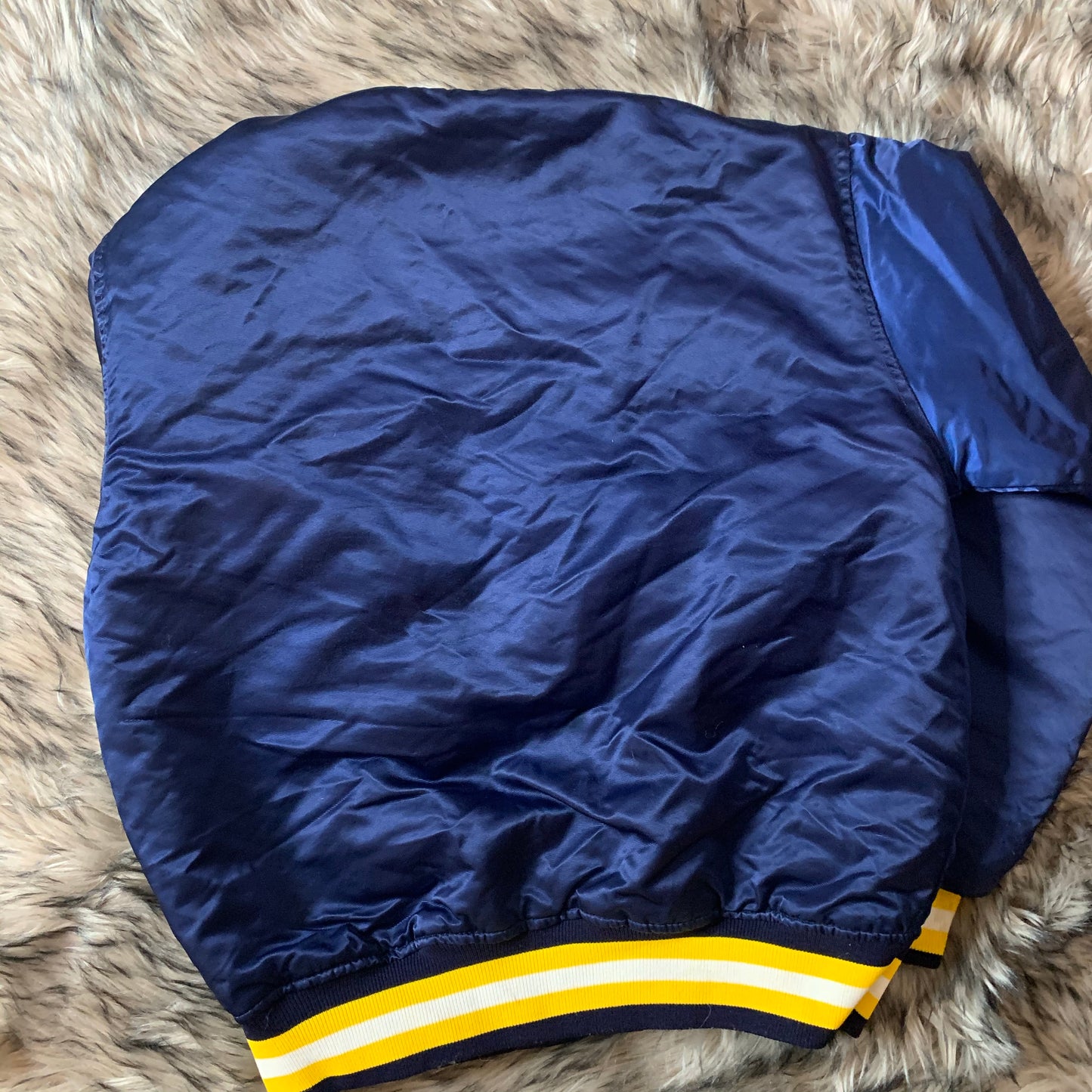 Vintage retro 90s Notre Dame satin starter jacket