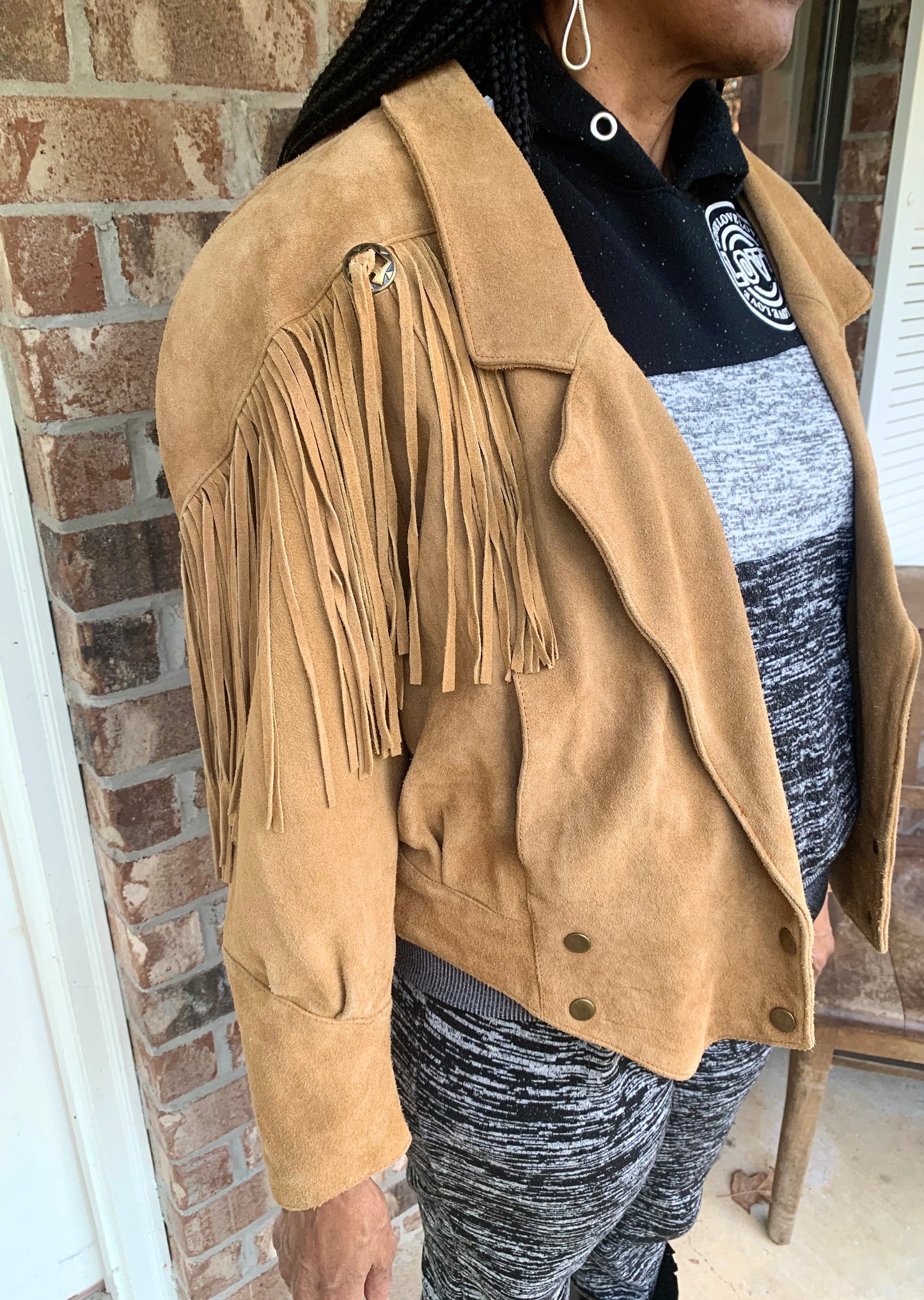 Vintage Learsi Fringe suede Boho Leather jacket