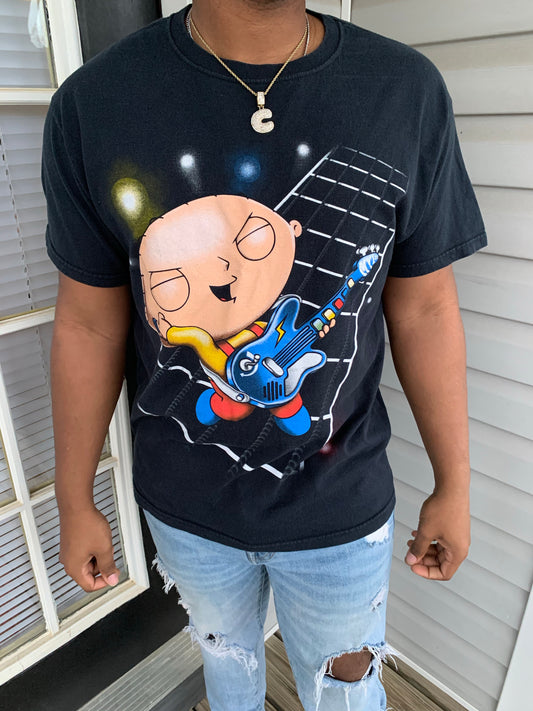 Vintage Family Guy Stewie Guitar Hero T-shirt